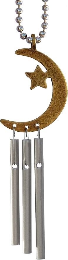 Jacob's Musical Car Charm, Crescent Moon and Star, Mini Wind Chime