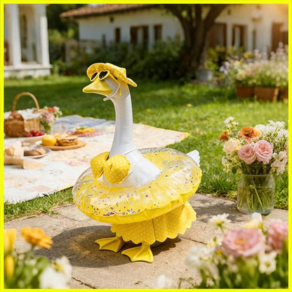 Independence Day Style Cute Outfit for 23-Inch Cement Goose – Outdoor Garden Yard Porch Decor
