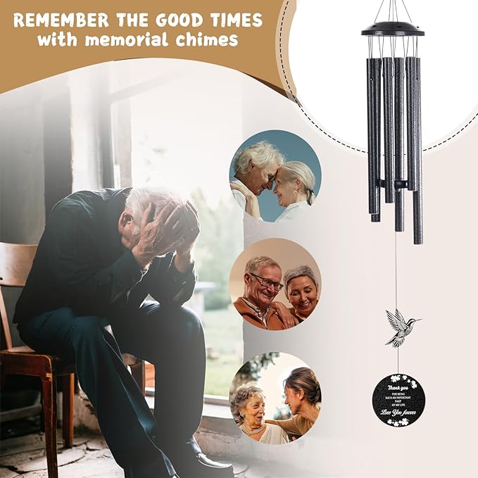 37-inch Hummingbird Wind Chimes are Suitable for Garden, Patio and Courtyard Decoration. They can be Given as Gifts of Comfort, Mourning and Remembrance to Loved Ones who Have Lost Them