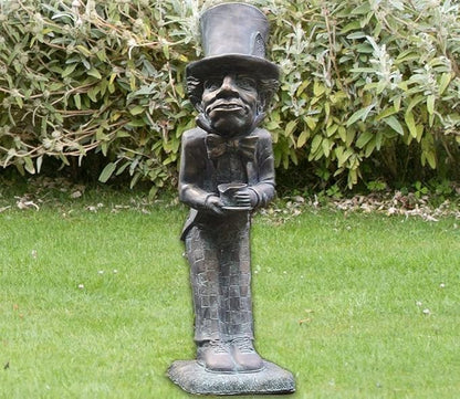 Wonderland Alice and The Mad Hatter Statue, Bronze Finish, Indoor/Outdoor Garden Patio Lawn Yard Decor