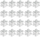 Pack of 20 Clear Crystal Snowflake Crystal Suncatcher - Rainbow Maker Hanging Crystals Prisms for Windows Hanging Ornament Chandelier Crystals Replacement Christmas Home Decor