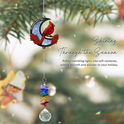 2 Layered Ornament Suncatcher - I am Always with You - Sympathy Gift for Loss of Loved One - Grief Gifts - Heaven Fathers Mothers Day Funeral Keepsake - Daily Remembrance - Home Garden Decor