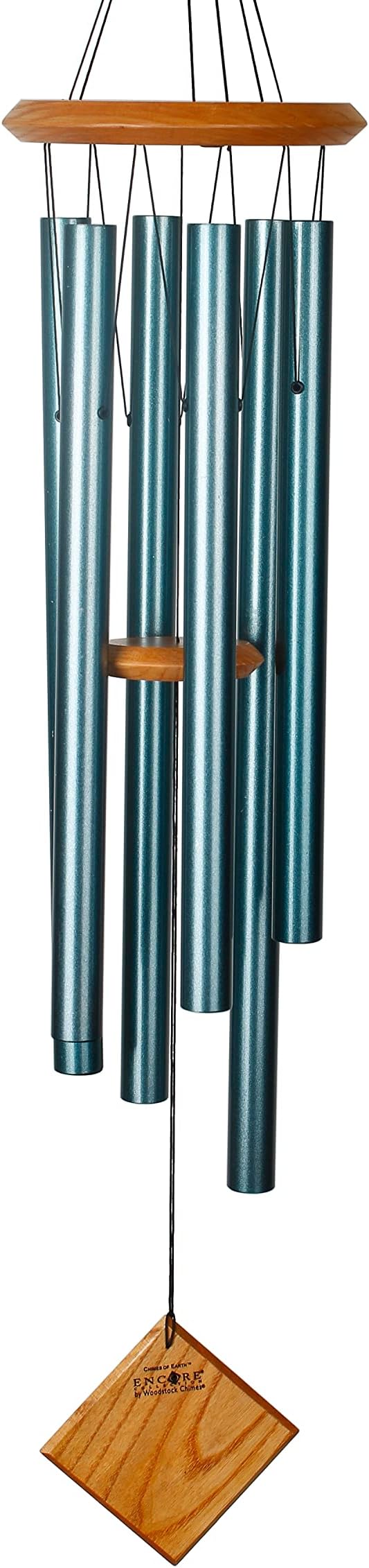 Woodstock Chimes Pluto Wind Chime for Outside 37" Verdigris Medium Tone Sound for Outdoor Garden, Patio, Porch Decor Gifts, Encore Collection, DCV37