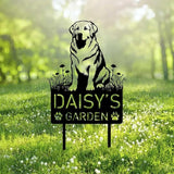 Custom Kuvasz Dog Metal Memorial Garden Stake Personalized Pet Grave Marker Name Sign Remembrance Stake Decor Sympathy Dog Loss,Outdoor Statues for Yard Garden Lawn Patio Pathway Grave.