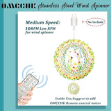 Wind Spinner Fairy Flower Hanging, 12In Stainless Steel Spinfinity Wind Spinner, Wind Chimes for Outside, 3D Kinetic Sculpture Suncatcher, Metal Yard Art Ornament, Outdoor Garden Decor, Nana Gifts