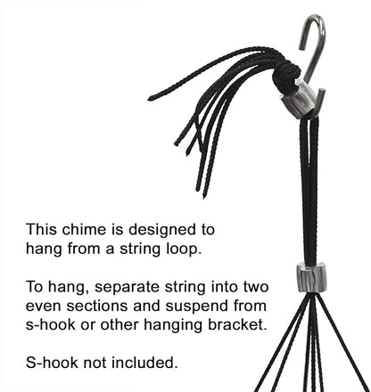 Woodstock Chimes Signature Collection, Bells of Paradise, Black 32"", Decor Designs Wind Chimes for Outdoor, Patio, Home or Garden Décor (BPMK)
