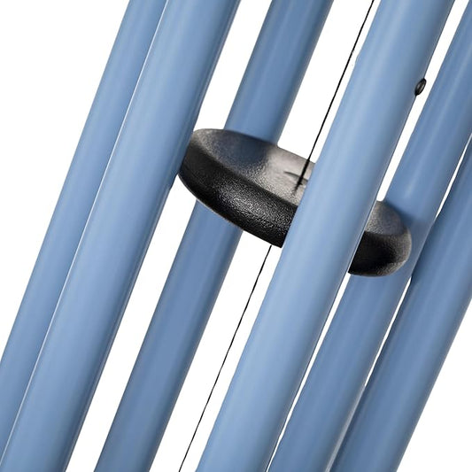 Woodstock Chimes Bells of Paradise Medium 32" Pigeon Blue Outdoor Memorial Gift, Wind Chimes for Backyard, Porch, Garden Patio Decor, Deep Tone Windchime BPMDNM