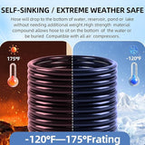 3/8 Inch Self Sinking Aeration Hose,60 Feet Weighted Pond Aerator Hose Kit 8 Stainless Steel Hose Clamps and 4 Menders (60FT)