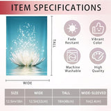 Lotus Flower Garden Flags,Sunmer Garden Flag for Outside/Outdoor Double Sided Hanging Decorations 12x18 Inch