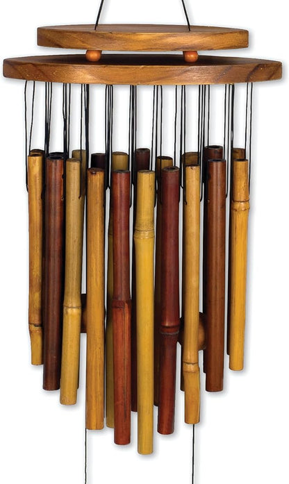 Sunset Vista Designs 91941 Outdoor Chimes Zen Gardens Bamboo Wind Chime for Patios Porches and More, 31-Inches Long, Apricot