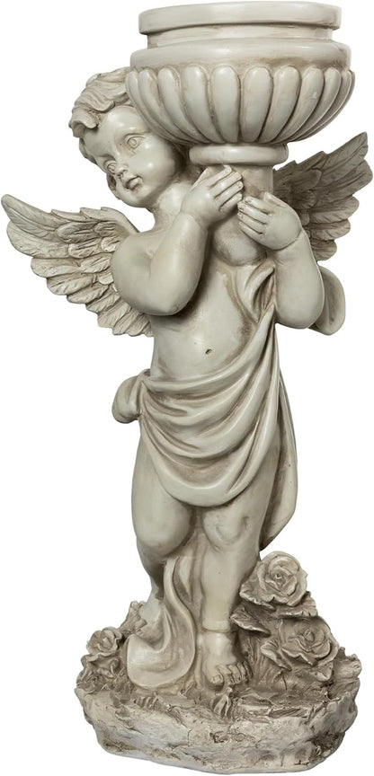 Northlight 17.5" Cherub Angel Bird Bath Outdoor Garden Statue