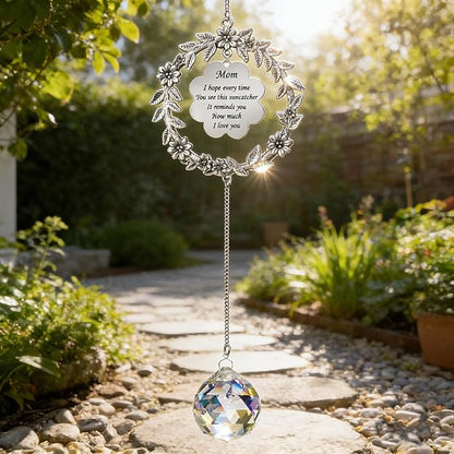 Gifts for Mom, Suncatcher Birthday Gifts for Mom from Daughter Son, Sun Catcher for Christmas Birthday Mothers Day Thanksgiving