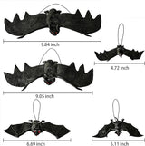 MGparty Halloween Hanging Bats 24 Pcs Realistic Scary Rubber Bats for Halloween Outdoor Indoor Yard Home Window Door Wall Decorations Halloween Party Decorations with 5 Size