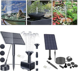 Solar Garden Fountain with Adjustable Spray Options, Perfect Addition to Bird Baths and Ponds (1.5W Without Battery)