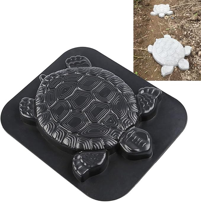 Turtle Concrete Stepping Stone Mold, Cement Step Mold, Concrete Stepping Stone Molds Reusable, Turtle Molds for Garden Rock Walkway