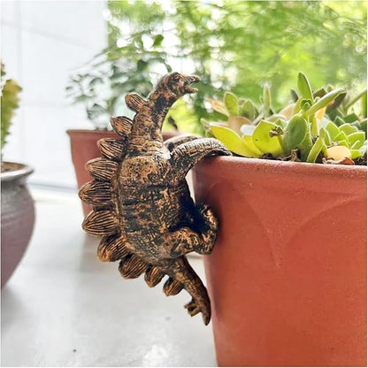 Mini Resin Dinosaurs, Dinosaur Garden Statues, Flower Pot Plant Decoration, Fairy Garden Accessories, for Family or Friends,This is a Unique (Sword Dragon)