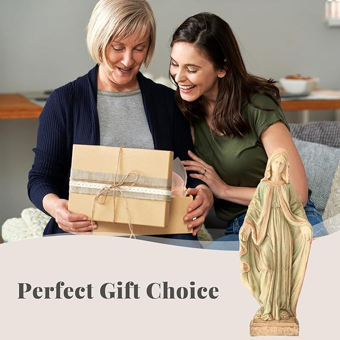 EROMMY Virgin Mary Garden Statue Outdoor 31.5” – Large Praying Holy Madonna Resin Sculpture, Blessed Mother of God Catholic Saint Yard & Lawn Religious Decor