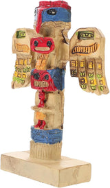 Handpainted Tribal Symbol Statue Resin Decor with Auspicious Design Unique Garden Ornament for Outdoor and Courtyard Artistic Retro Adornment Enhancing Garden Atmosphere