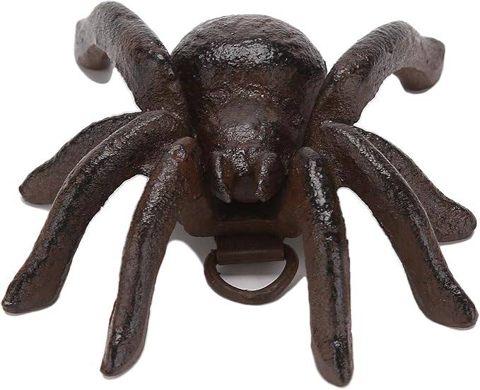 BRASSTAR Cast Iron Spider Statue Delicate Modelling Interior and Exterior Decoration Suitable for Placing Study Garden Lawn Balcony TQGJPT471