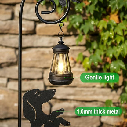 Dog Solar Lights Outdoor Decoration,Dachshund Gifts for Women,Solar Lantern Silhouette Animal for Yard,Pathway,Lawn Ornament Garden Stakes