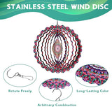 Stainless Steel Wind Spinner- 2Pcs 10 in Indoor Outdoor Garden Decoration, Unique Gift for Women, Men, Holidays (B)