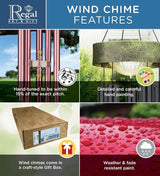 Regal Art & Gift Garden Kyoto Wind Chimes - Outdoor Decorative Metal Hanging Chime - Relaxing Sound for Yard, Patio, Porch or Garden - Oval Bronze