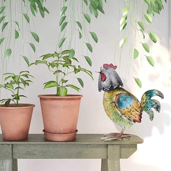 Garden Statues and Sculptures Outdoor Ornaments for Living Room Creative Home Garden Sculpture Balcony Metal Sculpture Crafts Gifts Stunning Versatile Garden Decoration