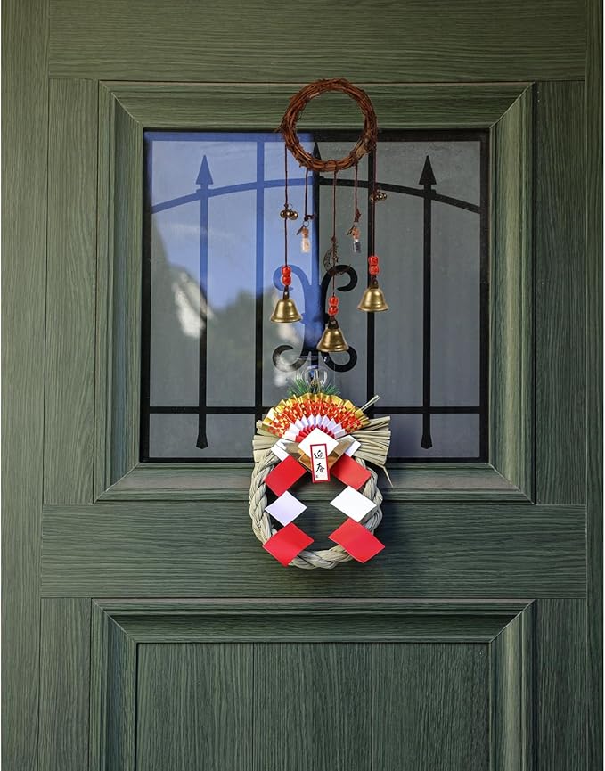 2 Pieces Witch Bells for Door Knob for Protection Hanging Bell Wind Chimes Handmade Decorative Bell for Boho Home Room Witchy Decor (Retro)
