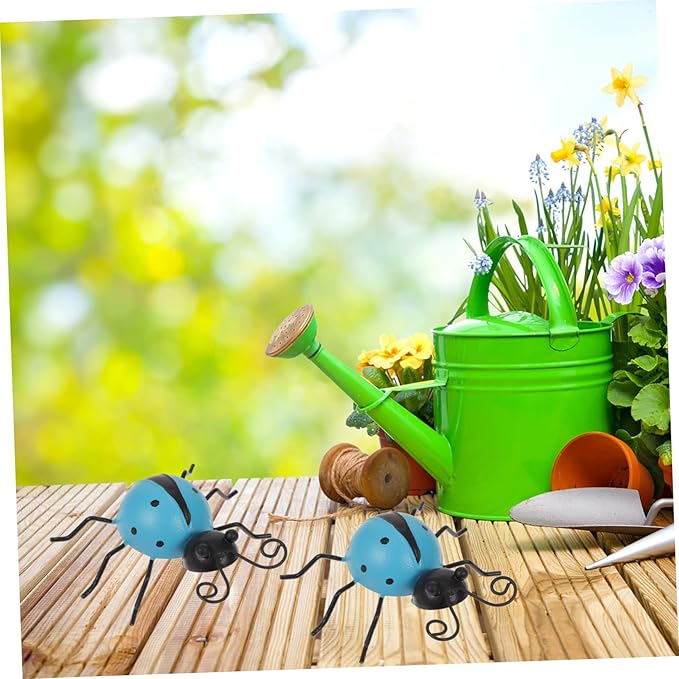 Abaodam 3pc Realistic Ladybug Ornaments Animal Decorations for Backyard for Crafts