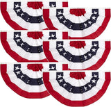 1.5x3 Ft American flags Bunting Flag outdoor- Half Fan Banner Pleated Patriotic Polyester USA Flag for 4th of July Decorations 6-pack