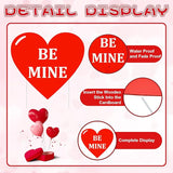 10-Piece Valentine Heart Yard Signs with Stakes Decorations – Assorted Red Heart Messages 12 Inches Large Outdoor Valentine Sweetheart Signs for Lawn, Garden, Driveway, and Romantic Party Décor