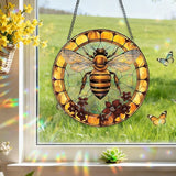 8 Inch Sun Catchers Indoor Window, Acrylic Rainbow Suncatcher Window Hanging Decoration for Living Room Bedroom Summer Home Balcony Ornaments Decoration (94 Bee)