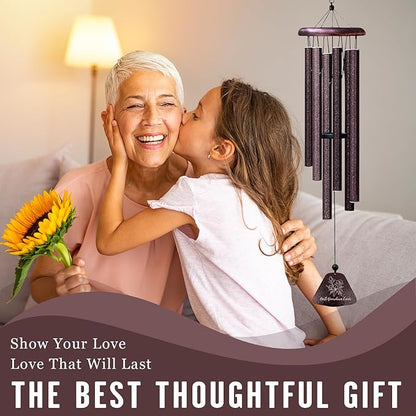 Mothers Day Grandma Gifts, Best Grandma Ever 32" Wind Chimes for Outside, Birthday Gifts for Grandmother, Christmas Birthday Present for Grandmother, Great Gigi Nana Mimi Granny Gift Ideas