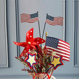 4pcs 13" H Metal American Flag Garden Stake Patriotic President Yard Signs Star&Stripes for Garden Lawn Patio Plant Pot Memorial Day 4th of July Independence Day Election Day Veterans Day Party Decor