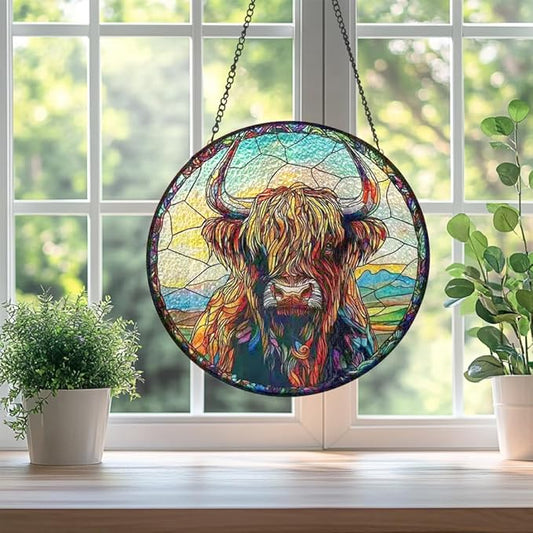 Stained Glass Window Hanging,suncatcher Stained Glass kit,Stained Glass Ornament, Garden suncatchers for Windows Hanging,Window Decor or Indoor,Gifts for Women, Lovers, Couple, Friends