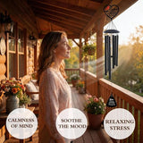 Memorial Gifts for Loss of Husband - Metal Sympathy Wind Chimes for Loved One Indoor Outdoor Patio Garden Yard Backyard Balcony Porch Hanging Decor Bereavement Remembrance Decorations