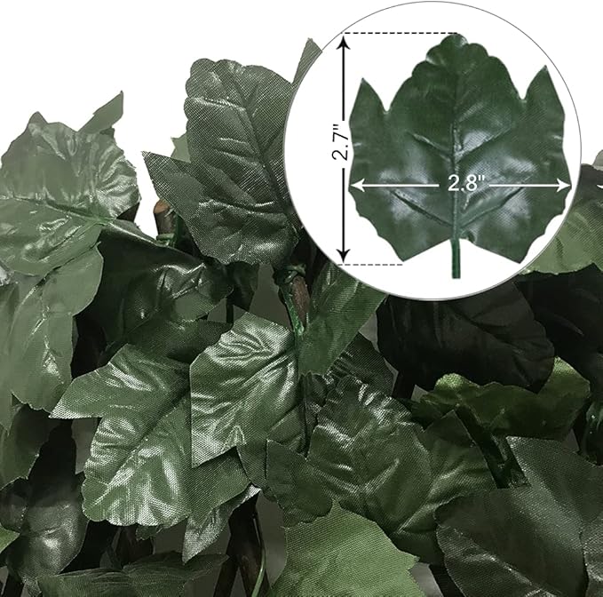 Expandable Fence Privacy Screen for Balcony Patio Outdoor,Decorative Faux Ivy Fencing Panel,Artificial Hedges (Single Sided Leaves)……