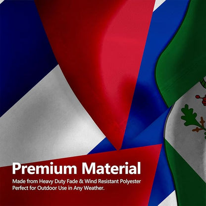 Cuba Cuban And Michoacan Mexico Mexican Flag 3x5 Ft Double-Sided Printed Indoor/Outdoor Flag Polyester Fabric Decorative Banner With 2 Brass Grommets 3x5 Foot National Flags For Outside
