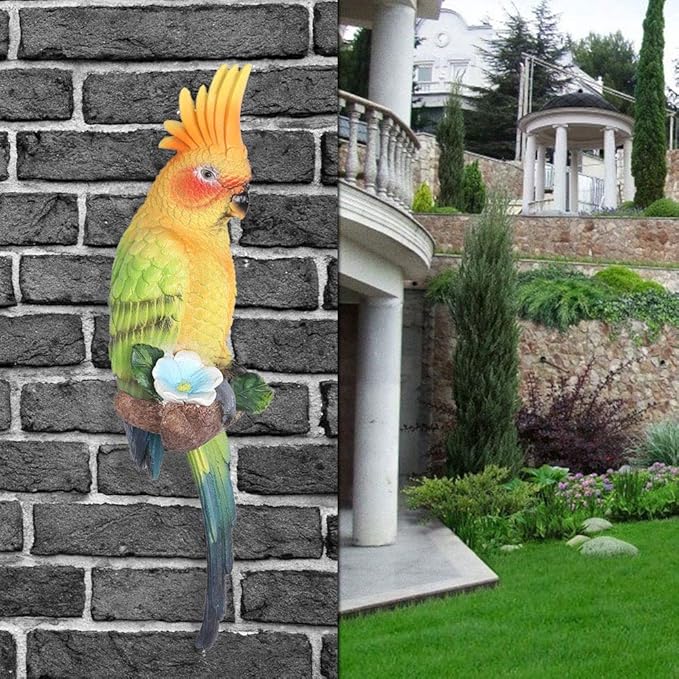 Respicefinem Resin Simulated Shape Garden Statue Outdoor Sculpture Lawn Decor for Garden Patio Balcony Home Scene