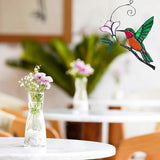 Handmade Stained Glass Hummingbird on Branch Colorful Glass Bird Suncatcher for Indoor Window Decor Unique Hummingbird Gift for Women,Mom,Grandma