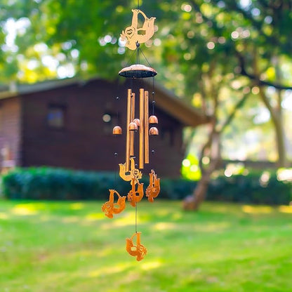 Sloth Wind Chimes for Outside,Sloth Gifts for Women Men/Memorial Gift/Sympathy Gift/Birthday Gifts Metal windchimes Outdoors/Indoors,Garden Decor,Patio,Home,Porch,Yard Decorations