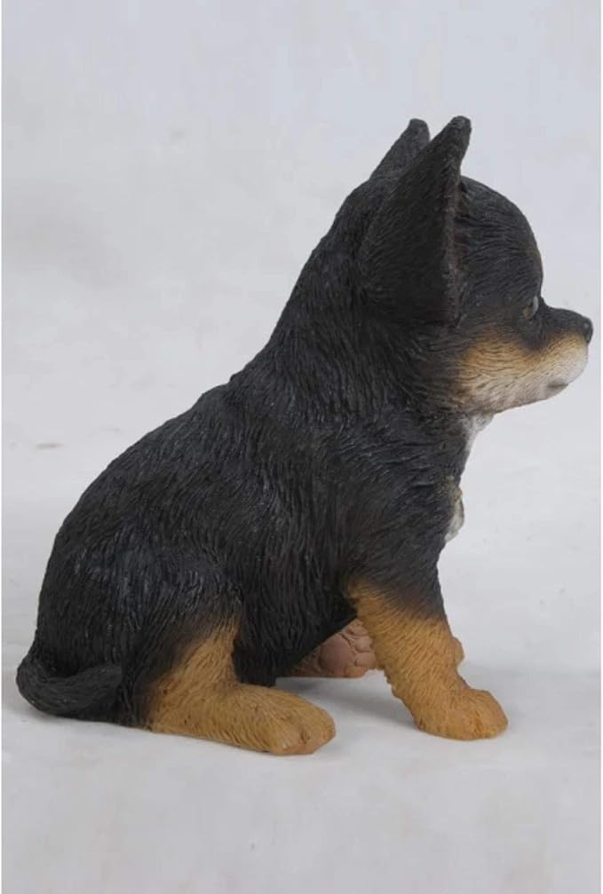 HI-LINE Sitting Chihuahua Puppy Outdoor Garden Statue - 6.5"