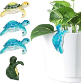 4 Pcs Resin Turtle Planter Decorations Hanging Tortoise Figurine Plant Pot Hanger Statue for Indoor Outdoor Garden Patio Balcony Bonsai Succulent Flower Pot Ornaments