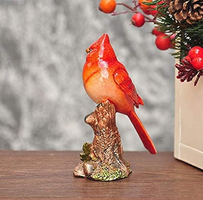 Garden Ornaments Decor Statue Outdoor,for Home Kitchen & Dining Outdoor Patio, Lawn & Garden Sculptures Statue Figurine Ornaments Bird Decorative, Bird Animal Painted Red Resin Handicraft