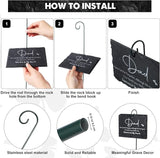 Roowest Dad Grave Decoration for Cemetery Memorial Stone Plaque Sympathy Cemetery Markers Hanging Garden Markers Stainless Steel Rod for Garden Lawn Yard Funeral