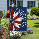 CROWNED BEAUTY Patriotic Garden Flag 12x18 Double Sided Small Burlap 4th of July Decoration for Outside Yard