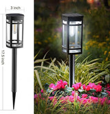 EXCMARK 12 Pack Solar Lights Outdoor Waterproof for Garden Pathway Walkway Driveway Yard Lawn Decorative Landscape Lighting. (Cool White Light, 12)