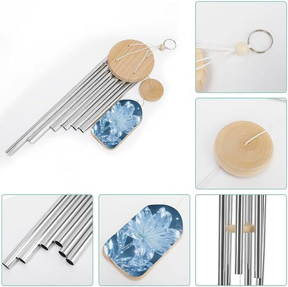 Wind Chimes for Outside Metal Wind Chimes Crystal Lily Garden Backyard and Patio Decoration