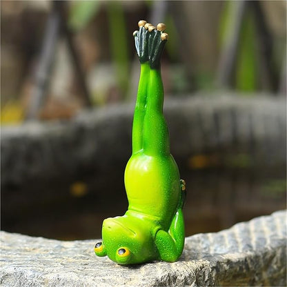Garden Decor Frog Statue Outdoor Garden Sculptures for Yard Lawn Resin Animal Figurines Yoga Art Gardening Gifts(Yoga)