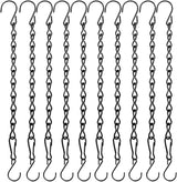 YINGFENG 10 Pack 9.5 Inch Black Hanging Chains, Garden Plant Hangers for Hanging Bird Feeders, Billboards, Chalkboards, Basket, Planters, Lanterns, Wind Chimes and Decorative Ornaments Etc.